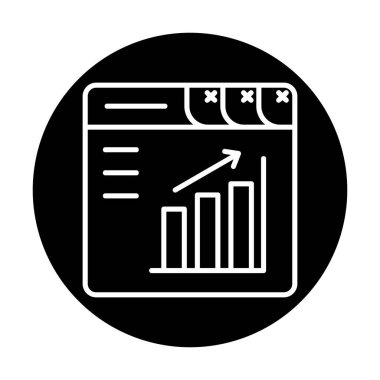 büyüme grafik simgesini, vektör çizim