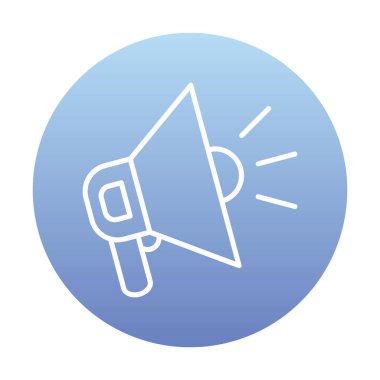 megafon ikonu. Hoparlör vektör illüstrasyonu. düz dizayn