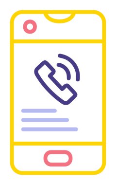 Basit telefon numarası simgesi vektör illüstrasyonu  