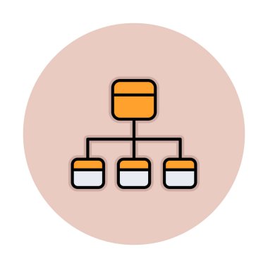 Modern Akış Çizelgesi simgesinin vektör çizimi                            
