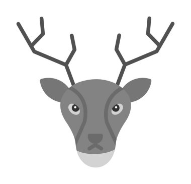 Geyik. Web simgesi basit illüstrasyon 