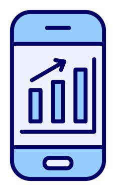 akıllı telefon ekran vektör simgeleri üzerinde analiz