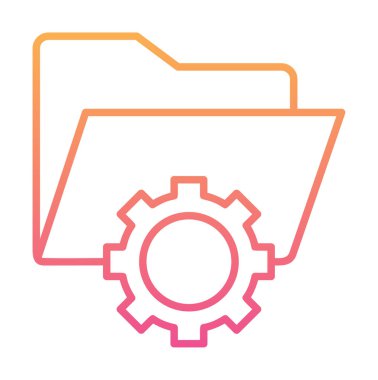 Basit Veri Yönetimi simgesi, vektör illüstrasyonu