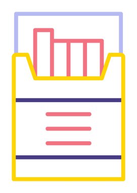 sigara kutusu ikon vektörü. izole resim