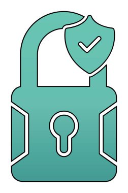 asma kilit web simgesi, vektör illüstrasyonu 