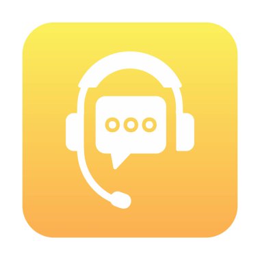 Basit Destek Hizmetleri simgesi, vektör illüstrasyonu