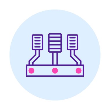 Araba Hızlandırıcı düz simgesi, vektör illüstrasyonu 