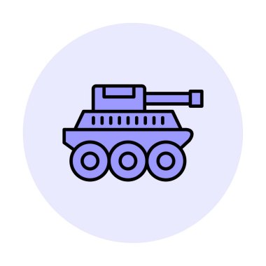  Basit bir askeri tank vektör tasarımı