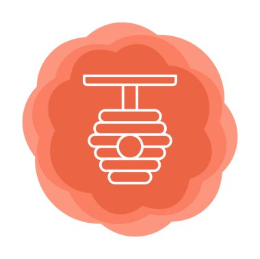 Arı kovanı simgesi vektör illüstrasyonu