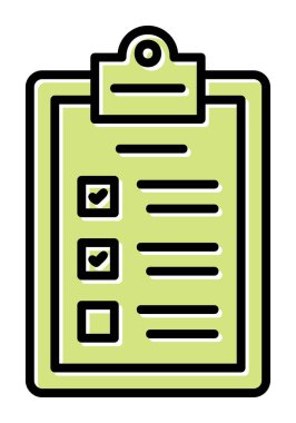 kontrol listesi simgesi, vektör illüstrasyonu 