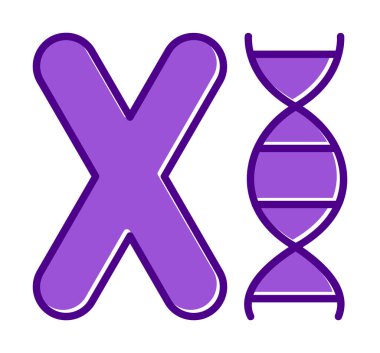 Basit Kromozom ikon vektör tasarımı