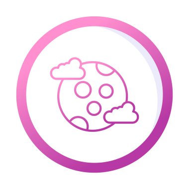 Dolunay düz ikonu. vektör illüstrasyonu 