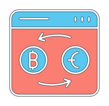 döviz kuru web sitesi vektör simgesi