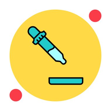 Pipette düz renk vektör ikonu tasarımı 