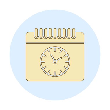 Beyaz arka plan üzerinde izole zamanlama simgesini