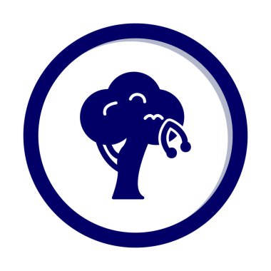 Kiraz Ağacı web simgesi, vektör illüstrasyonu