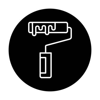 Modern Paint Roller simgesinin vektör çizimi              
