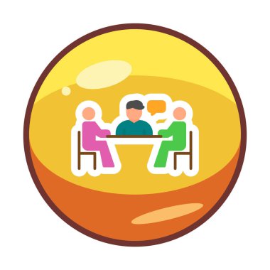 Basit iş Buluşma simgesi, vektör illüstrasyonu