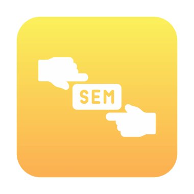 düz Sem imza vektör illüstrasyonu