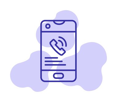 Basit telefon numarası simgesi vektör illüstrasyonu  