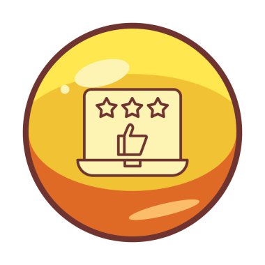 Geri besleme vektörü glifin düz simgesi. İyi İnceleme konsepti                    