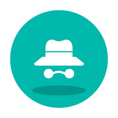 Basit Incognito simgesi, vektör illüstrasyonu