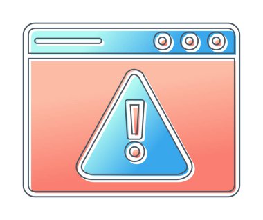 Basit Web Uyarı simgesi, vektör illüstrasyonu