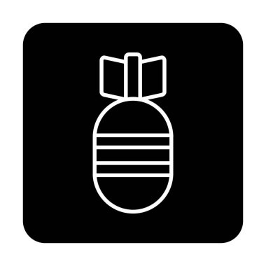 Hava Bombası web simgesi, vektör illüstrasyonu  