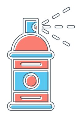 Boya spreyi simgesi, vektör illüstrasyonu 