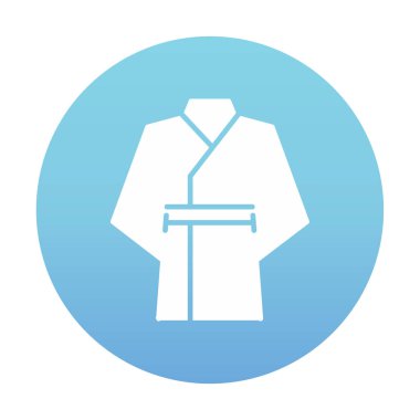 düz Japon kimono simgesi vektör illüstrasyonu 