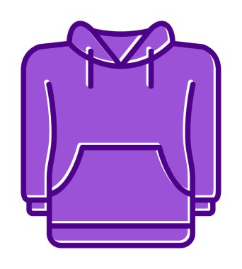 Basit kapüşonlu simge, vektör çizimi