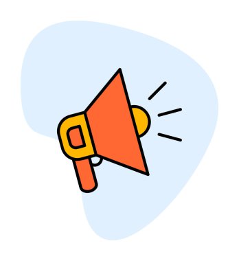 megafon ikonu. Hoparlör vektör illüstrasyonu. düz dizayn