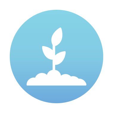 Yapraklı saksıda bitki, vektör çizimi 