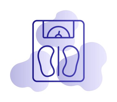 Basit Ağırlık Ölçekleme simgesi, vektör illüstrasyonu