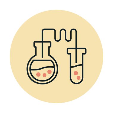 Test tüplü kimya laboratuvarı. Kimya konsepti                                             