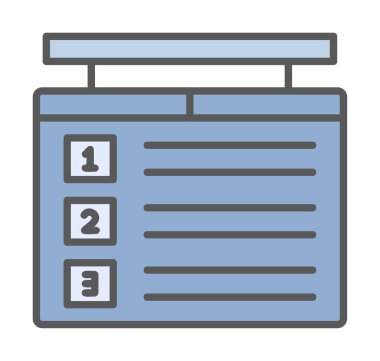 Puan tahtası web simgesi, vektör illüstrasyonu 