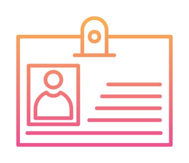 ID kart simgesi vektör illüstrasyonu                                  