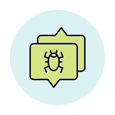 Basit konuşma balonu simgesi, vektör illüstrasyonu