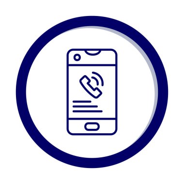 Basit telefon numarası simgesi vektör illüstrasyonu  