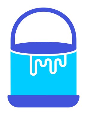 Boya kovası simge vektör çizim