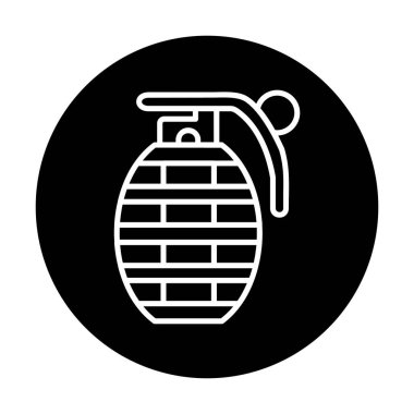 El bombası simgesi, vektör illüstrasyonu