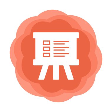 Üniversite Sunum ikonu vektör illüstrasyonu 