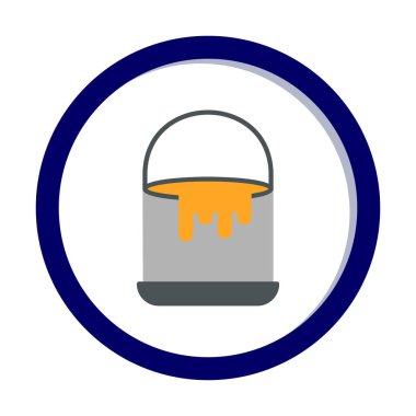 Boya kovası simge vektör çizim