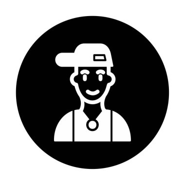 Rapçi. Web simgesi basit illüstrasyon