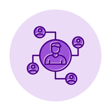 Basit düz sosyal ağ simgesi işareti