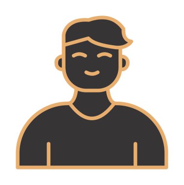 Basit düz avatar erkek simgesi