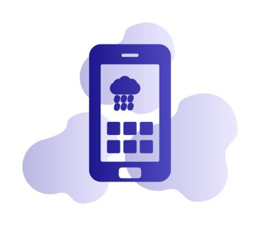 Cep telefonu web simgesi, vektör çizim