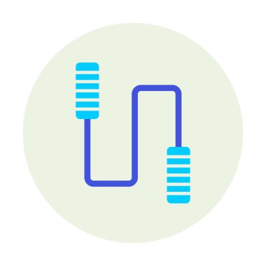 İp sporu ikonunu atlıyorum. Vektör illüstrasyonu 