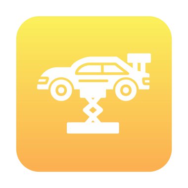 Araba Kaldırma simgesi, vektör illüstrasyonu 