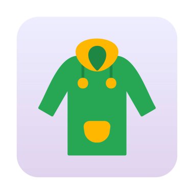 Yağmurluk Web simgesi, vektör illüstrasyonu